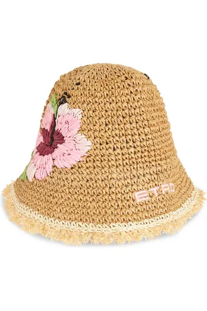 Etro Bob en raphia à motif floral brodé