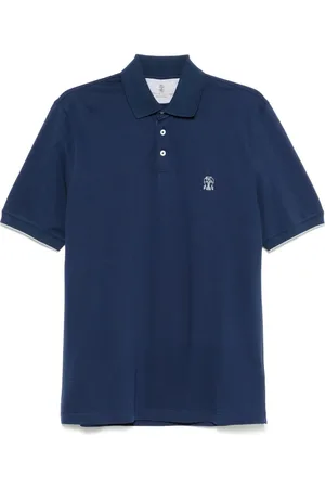 Brunello Cucinelli Polo à logo imprimé