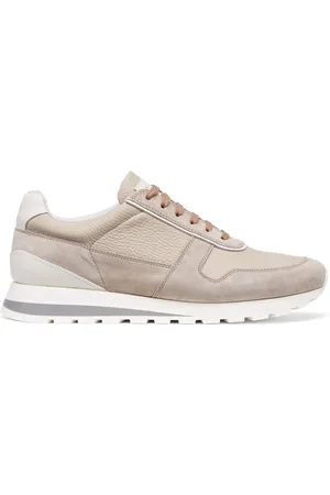 Brunello Cucinelli Baskets en cuir à empiècements