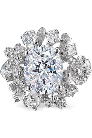 Anabela Chan Bague Posy en or blanc 18ct pavée de diamants