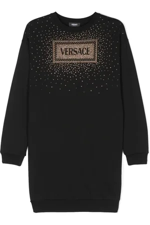 VERSACE Robe-sweat à logo strassé