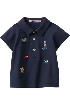 Familiar Polo en coton à motif brodé