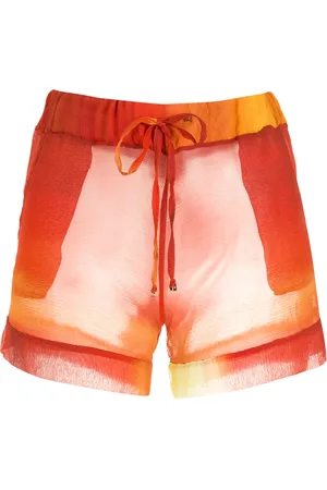 AMIR SLAMA Short en soie bicolore