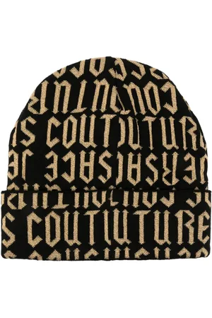 VERSACE Bonnet à logo en jacquard