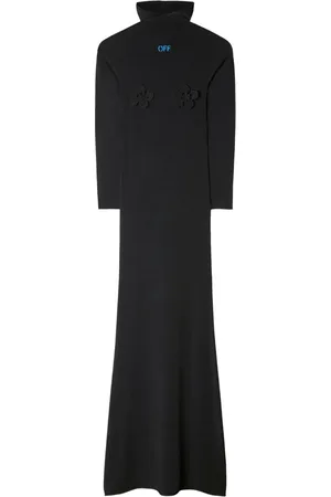 OFF-WHITE Robe-hoodie à appliques fleurs