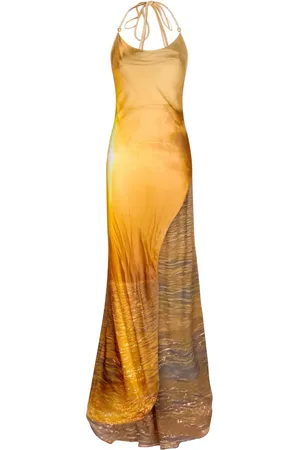 Roberto Cavalli Robe longue à imprimé sunset