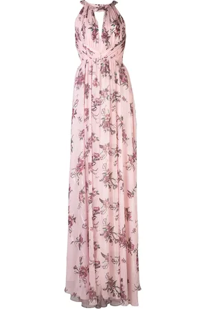 Marchesa Notte Robe dos-nu à fleurs Hailey