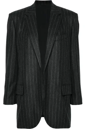 Brunello Cucinelli Blazer en laine à fines rayures