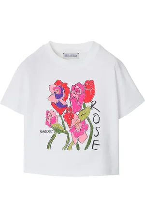 Burberry T-shirt à rose imprimée