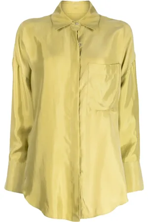 Bambah Chemise en satin à col italien