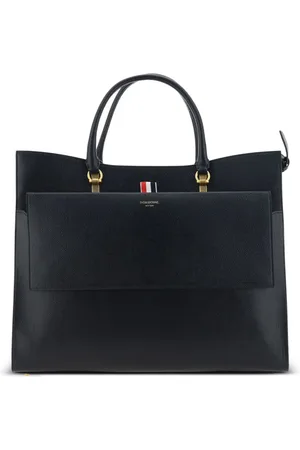 Thom Browne Grand sac cabas Duet en cuir grainé
