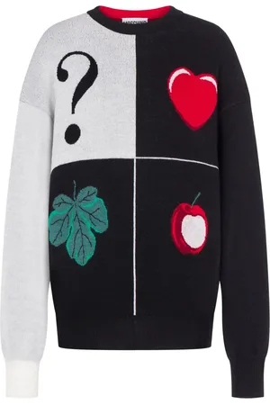 Moschino Pull en laine vierge à imprimé graphique
