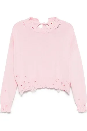 Marni Pull en coton à design ébouriffé