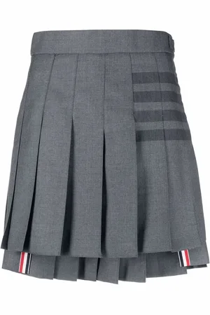 Thom Browne Minijupe plissée à 4 bandes signature