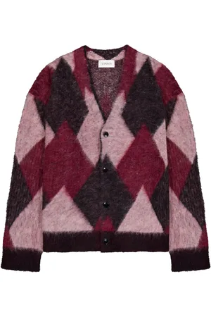LANEUS Cardigan à losanges