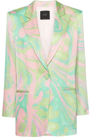 Pinko Blazer en satin à imprimé abstrait