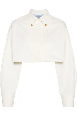 Prada Veste crop à détail plissé