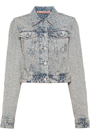 Acne Studios Veste en jean à logo monogrammé