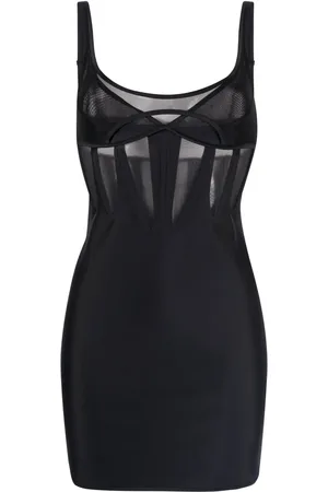 MUGLER Robe en résille à coupe courte
