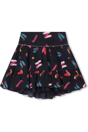 Lanvin Jupe volantée à logo imprimé