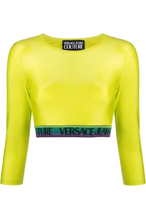 VERSACE Haut crop à bande logo