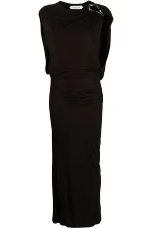 Lanvin Robe longue à détail de broche