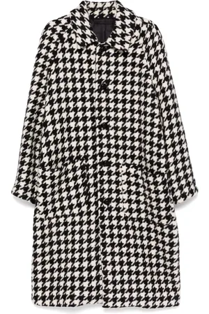 MAN ON THE BOON. Manteau oversize à motif pied-de-poule