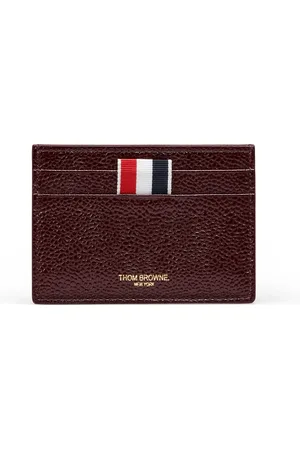 Thom Browne Porte-cartes en cuir grainé