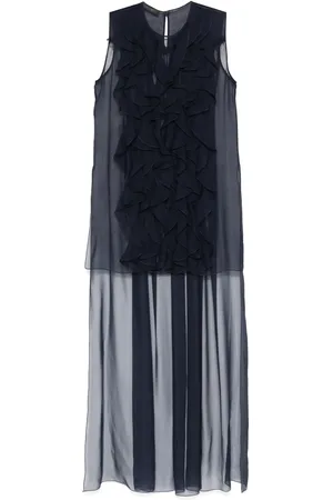 Alberta Ferretti Blouse froncée en chiffon