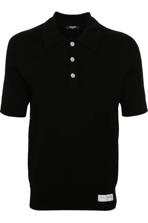 Balmain Polo en maille à manches courtes