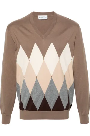 BALLANTYNE Pull en intarsia à motif de losanges
