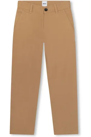 HUGO BOSS Pantalon chinon à coupe droite en serge