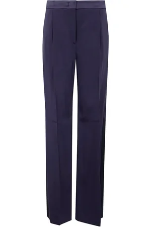Alberta Ferretti Pantalon à bords satinés