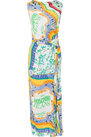 Moschino Robe mi-longue à imprimé graphique