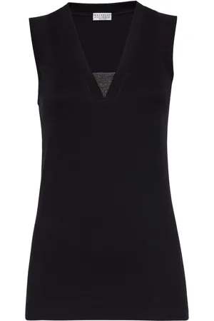 Brunello Cucinelli Débardeur à ornements métalliques