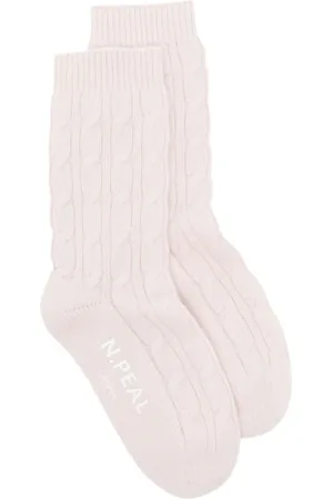 N.PEAL Chaussettes en maille torsadée