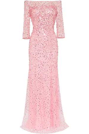 Jenny Packham Robe longue à sequins