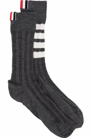 Thom Browne Chaussettes à détail 4 bandes signature