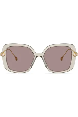 Swarovski Lunettes de soleil oversize à détails de cristaux
