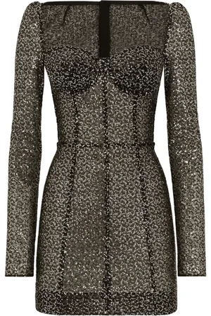 Dolce & Gabbana Robe bustier courte à sequins