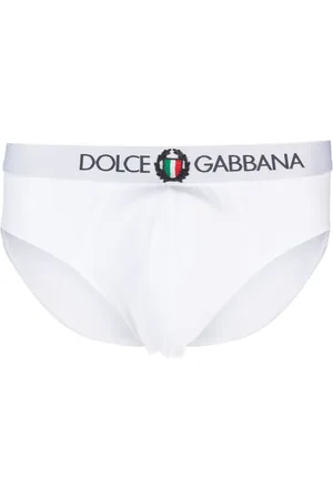 Dolce & Gabbana Slip en coton stretch à taille logo