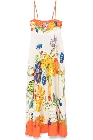 ALÉMAIS Robe mi-longue Flores