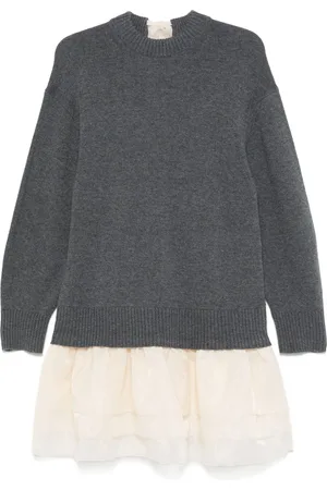 Maje Robe en laine et organza