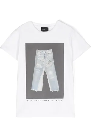 John Richmond T-shirt à imprimé jean
