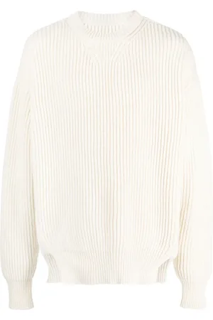 Jil Sander Pull en maille nervurée à col rond