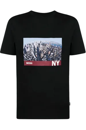HUGO BOSS T-shirt en coton à imprimé graphique