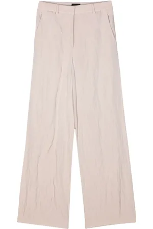 Giorgio Armani Pantalon droit à effet froissé
