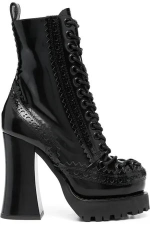 Moschino Bottines en cuir à talon 120 mm