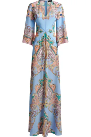 Etro Robe longue à imprimé cachemire