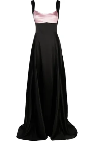 Atu Body Couture Robe longue satinée à design bicolore